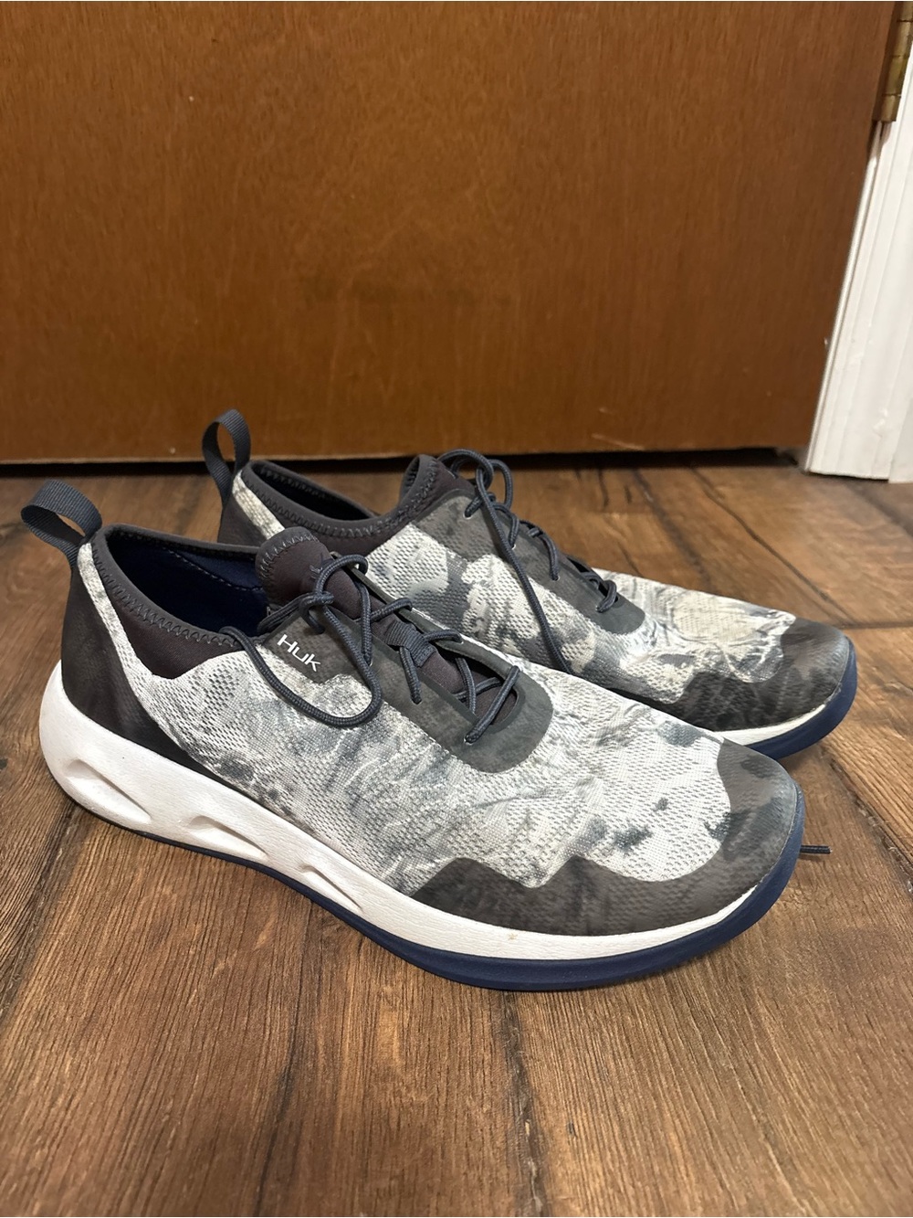 Huk Men's Grey Camo Slip-On Athletic Shoe